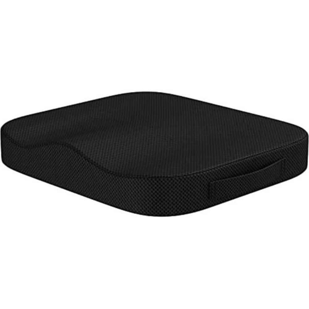 Memory Foam Seat Cushion Coccyx Office Chair Pad Non Slip Black